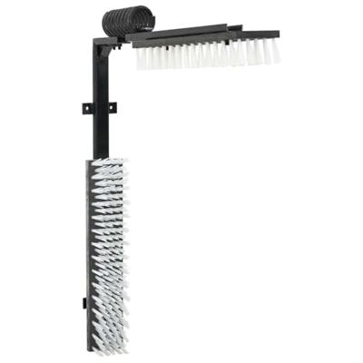 VidaXL Vee borstels verstelbaar zwart en wit 84 x 10 x 91 cm pvc