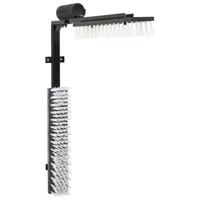 VidaXL Vee borstels verstelbaar zwart en wit 84 x 10 x 91 cm pvc - thumbnail