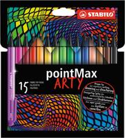 Stabilo pointmax fineliner arty, 15st. - thumbnail