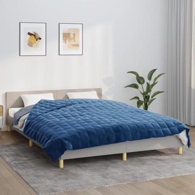 VidaXL Verzwaringsdeken 200x230 cm 13 kg stof blauw VidaXL Verzwaringsdeken 200x230 cm 13 kg stof blauw