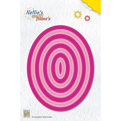 Nellie's Choice • multi frame dies ovaal stippellijn 9st.
