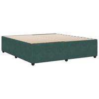 Bedframe zonder matras 200x200 cm fluweel donkergroen - thumbnail