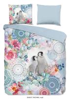 HIP Dekbedovertrek "mandala&apos;s en pinguins" - Multi - (140x200/220 cm) - Katoen Flanel - thumbnail