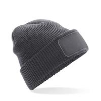 Beechfield CB440 Thinsulate™ Patch Beanie - Graphite Grey - One Size - thumbnail