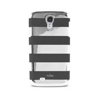 Samsung Galaxy S4 i9500, i9505 Puro Stripe Case - Grijs / Zwart - thumbnail