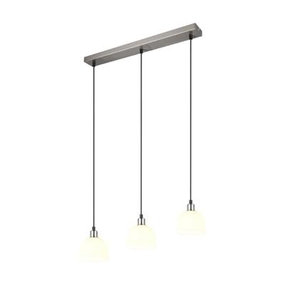 Trio Nikkel hanglampMolly 3-lichts wit glas - R31863007