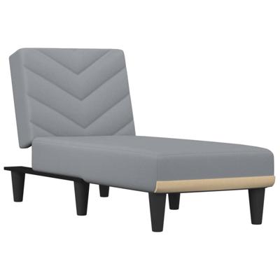 Chaise longue stof lichtgrijs