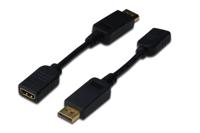 Digitus AK-340400-001-S DisplayPort / HDMI Adapter [1x DisplayPort stekker - 1x HDMI-bus] Zwart 15.00 cm - thumbnail