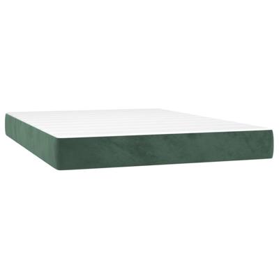 Pocketveringmatras medium 140x200x20 cm fluweel donkergroen