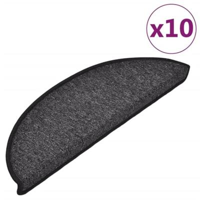 VidaXL Trapmatten 10 st 56x17x3 cm antraciet halfrond VidaXL Trapmatten 10 st 56x17x3 cm antraciet halfrond