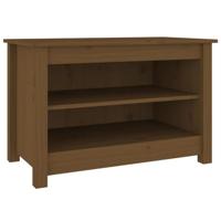 VidaXL Schoenenkast 70x38x45,5 cm massief grenenhout honingbruin - thumbnail