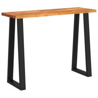 Wandtafel met natuurlijke rand 110x35x80 cm massief acaciahout - thumbnail