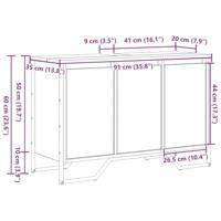 Badkamer Wasbak Kast Ambachtelijk Eiken 91x35x60 cm Gefabriceerd Hout - thumbnail