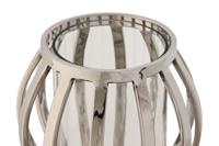 Kaarshouder Home ESPRIT Zilverkleurig Kristal Staal 14 x 14 x 14 cm - thumbnail