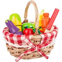 Small Foot houten picknickmand met snij fruit, 15dlg. - thumbnail