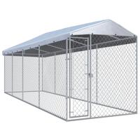 Hondenkennel voor buiten met dak 760x190x225 m - thumbnail