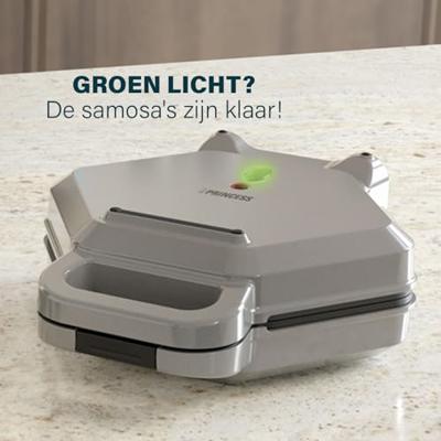 Princess Snack-Maker Tosti-apparaat Anti-aanbaklaag, BPA-vrij, Oververhittingsbeveiliging Zilver