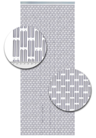 Vliegengordijn Hulzen Verspringen Zilver - 100cm x 240cm - thumbnail