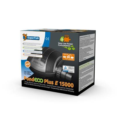 Superfish Pond Eco Plus E 15.000 Vijverpomp - 130W Energiezuinig, Hoge Capaciteit 15.000 L/h