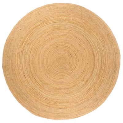 VidaXL Tapijt rond 240 cm gevlochten jute