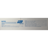 Nipro Injectiespuit luer 10ml 3-delig 100 Stuks - thumbnail