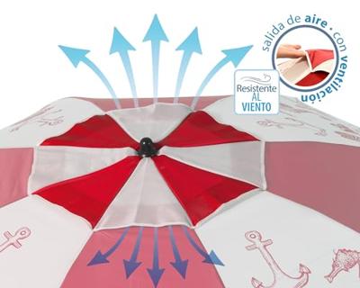 Strandparasol Rood Ø 180 cm SPF50+ Navy