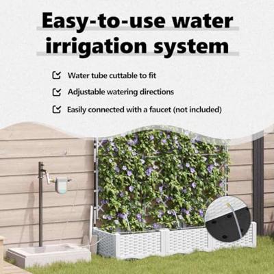 VidaXL Tuin bloempot 3 pcs wit staal