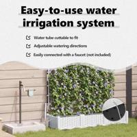 Tuin Bloempot 3 pcs Wit Staal - thumbnail