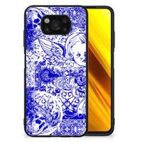 Telefoonhoesje Xiaomi Poco X3 | X3 Pro Angel Skull Blauw - thumbnail