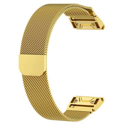 Milanese bandje - Goud - Large - Garmin Fenix 7X / 6X / 5X
