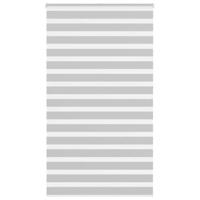 VidaXL Zebra rolgordijn 135x230 cm stofbreedte 130,9 cm lichtgrijs - thumbnail