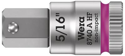 Wera 8740 A HF Binnenzeskant Zyklop Bitdop met 1/4"-aandrijving met vasthoudfunctie, 5/16" - 1 stuk(s) - 05003389001