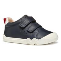 Warme Jungen Leder-Sneakers STEPPIEUP BOY GEOX marineblauw - thumbnail