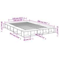 Bedframe bewerkt hout sonoma eikenkleurig 150x200 cm - thumbnail