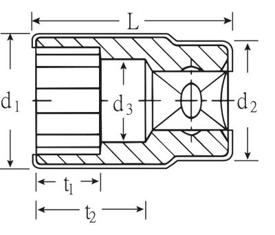 Stahlwille 12179 VDE-10 03370010 Dubbel zeskant Dopsleutelinzetstuk 10 mm 1/2 (12.5 mm)