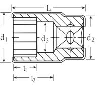 Stahlwille 12179 VDE-24 03370024 Dubbel zeskant Dopsleutelinzetstuk 24 mm 1/2 (12.5 mm) - thumbnail