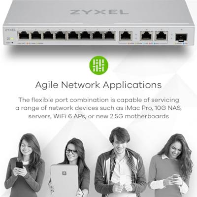 Zyxel XGS1250-12 Managed 10G Ethernet (100/1000/10000) Grijs Zyxel XGS1250-12 Managed 10G Ethernet (100/1000/10000) Grijs