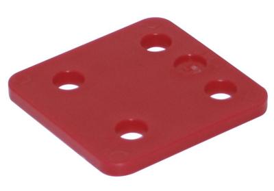 Gebr. Bodegraven drukplaten - zonder sleuf - 5 mm - kunststof - rood - 192 st