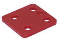 Gebr. Bodegraven drukplaten - zonder sleuf - 5 mm - kunststof - rood - 192 st - thumbnail