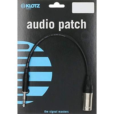 Klotz M1MS1K0030 microfoonkabel 3p XLR male - 6.35 mm jack 0.3 m