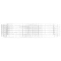 VidaXL Gabion plantenbak verhoogd 260x50x50 cm gegalvaniseerd ijzer - thumbnail