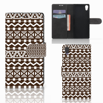 Sony Xperia XA1 Telefoon Hoesje Aztec Brown Sony Xperia XA1 Telefoon Hoesje Aztec Brown