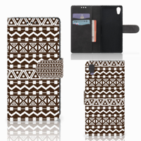 Sony Xperia XA1 Telefoon Hoesje Aztec Brown - thumbnail