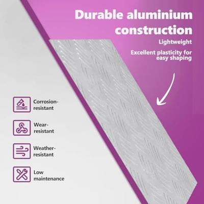 VidaXL Trap tread vierkant 4 pcs zilver 40 x 40 cm aluminium