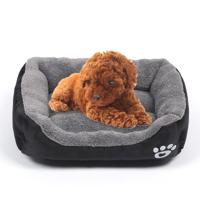 Four Seasons echte warme huisdier hond Kennel Mat Teddy Pomerang hond Mat maat: L 66 × 50 × 14 cm (zwart-grijs) - thumbnail