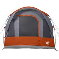 Tunneltent 3-persoons waterdicht grijs en oranje - thumbnail