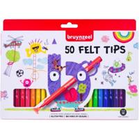 Viltstift bruynzeel kids assorti 50 stuks - thumbnail