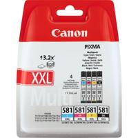 Inktcartridge Canon CLI-581XXL zwart + 3 kleuren - thumbnail