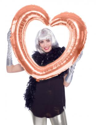 Folieballon Hartvormige Fotolijst Rosé Goud