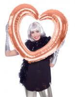 Folieballon Hartvormige Fotolijst Rosé Goud - thumbnail